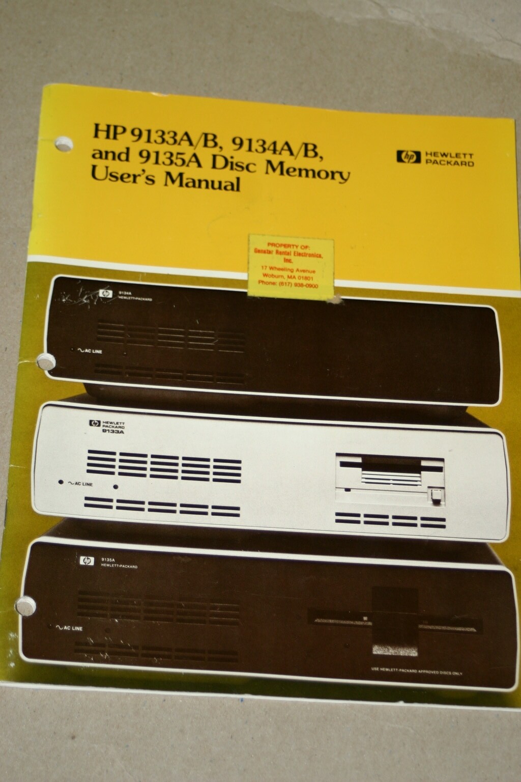 HP 9133A/B, 9134A/B and 9135A Disc Memory User’s Manual