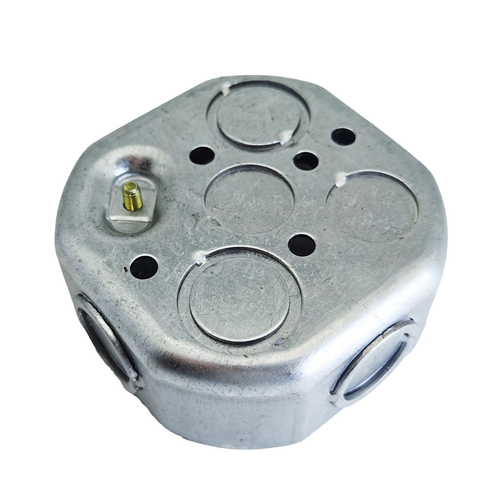 Octagon Electrical Box Steel 15.5 cu. in. Capacity Gray Silver 4 in. MKO Lot