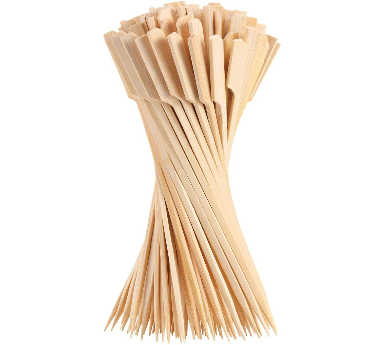 50/100Pcs Bamboo Skewers Cocktail Picks for Appetizers Wooden 4.7 in Sandwich Ha