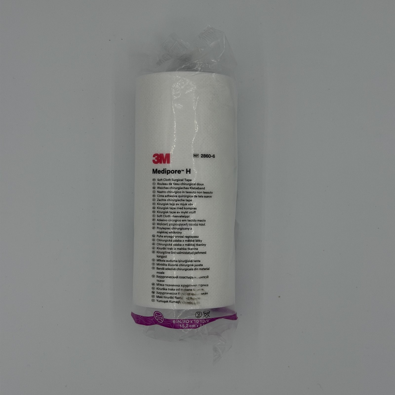 3M Medipore H Soft Cloth Surgical Tape 2860-6 6in x 10yd Roll EXP 12/2028