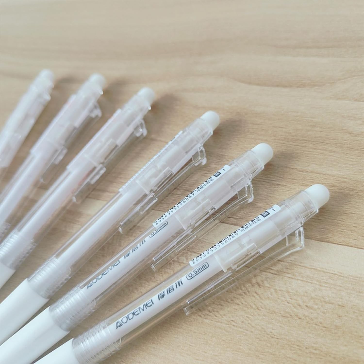 6 Pcs Erasable Gel Pens Retractable Gel Ink Pens Erasable Pen 0.5mm Fine Point