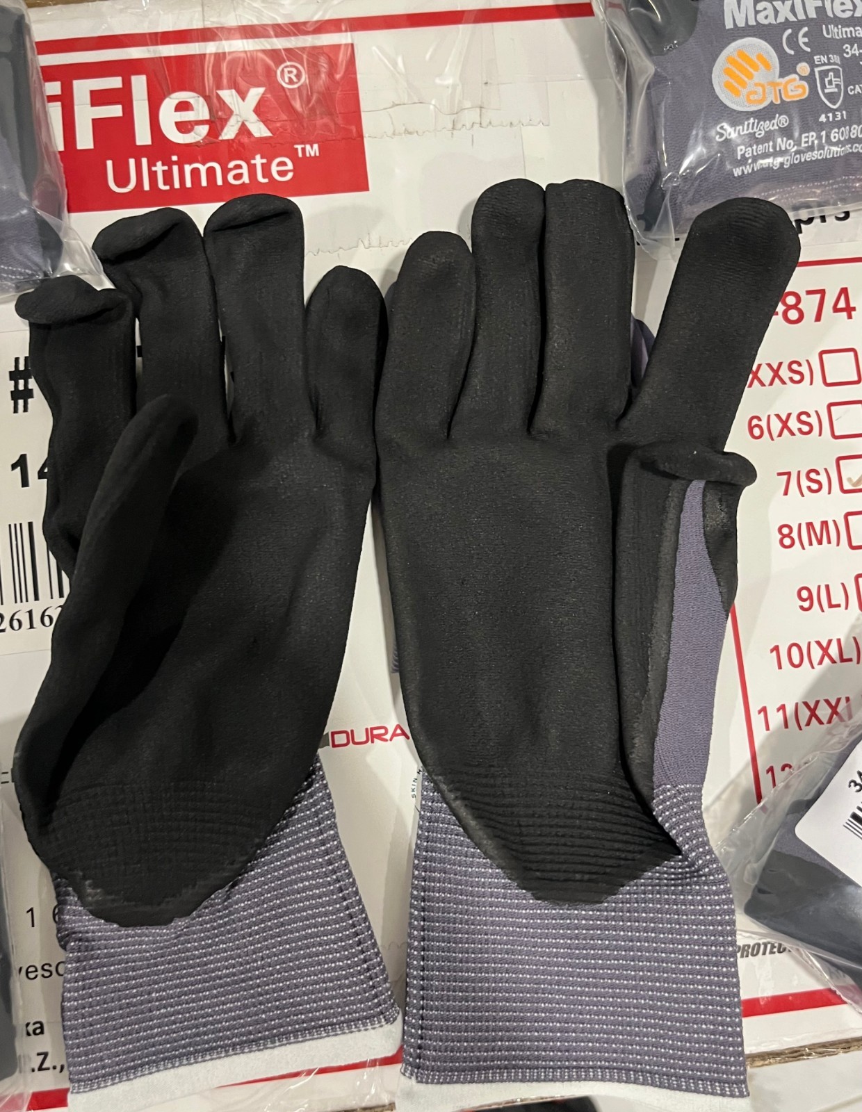 34-844 MaxiFlex Nitrile Grip Foam Dotted Palm Coated PROTECTIVE WORK GLOVES SMAL
