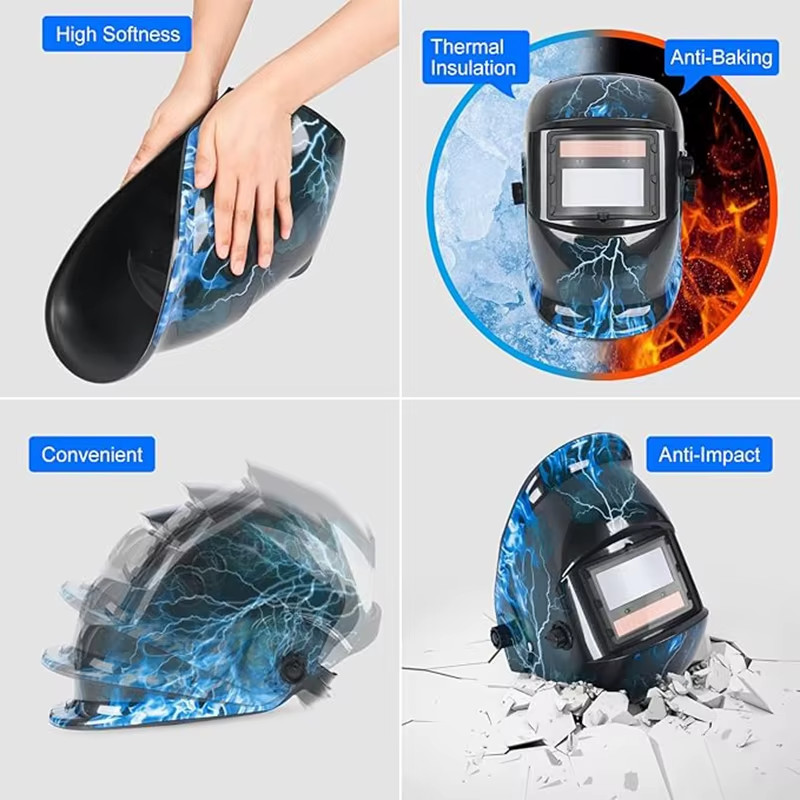 True Color Solar Auto Darkening Welding Helmet Arc Tig Mig Grinding Hood