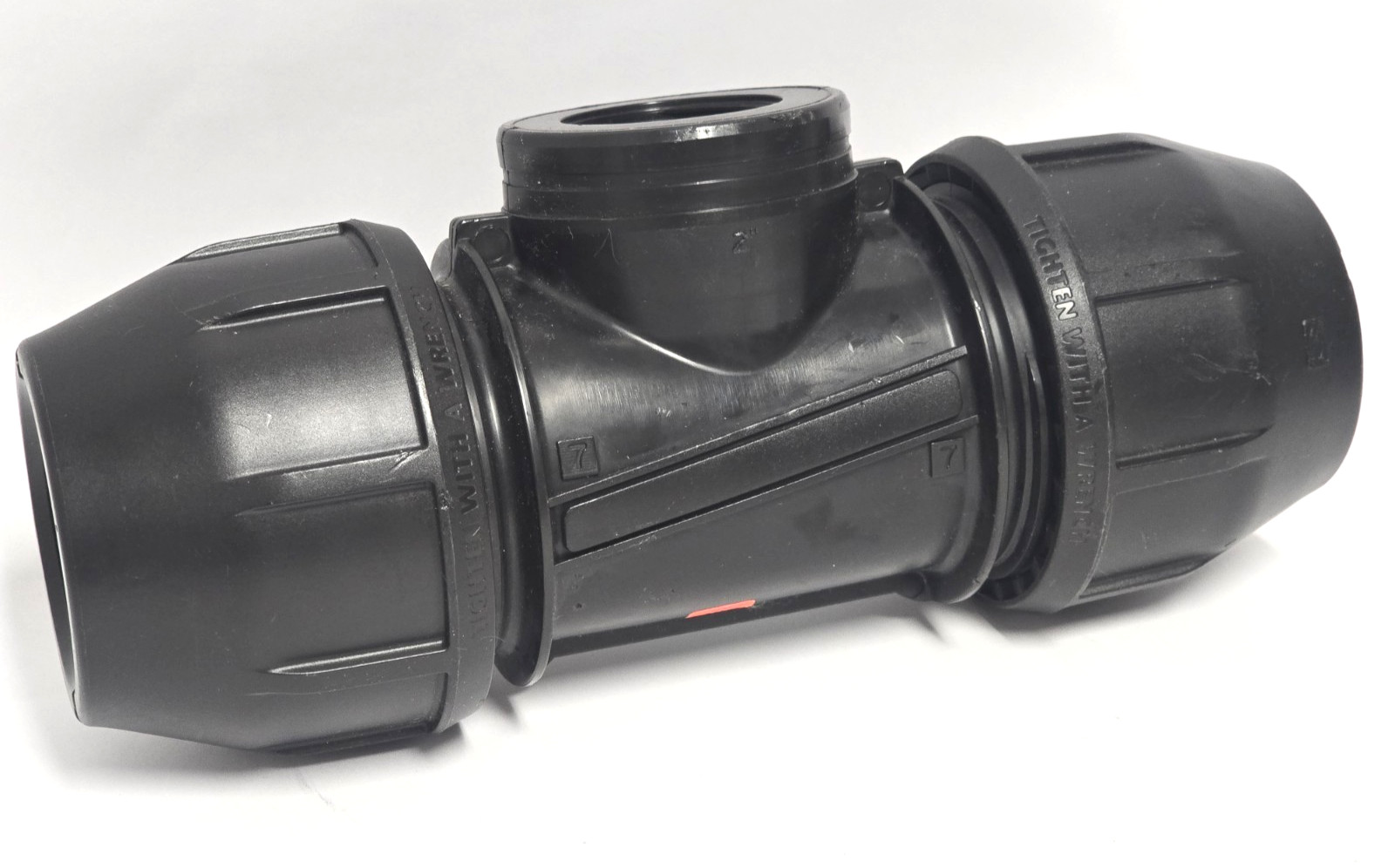 PHILMAC TEE COUPLER FOR MDPE WATER PIPE FEMALE 2″x2″x2″