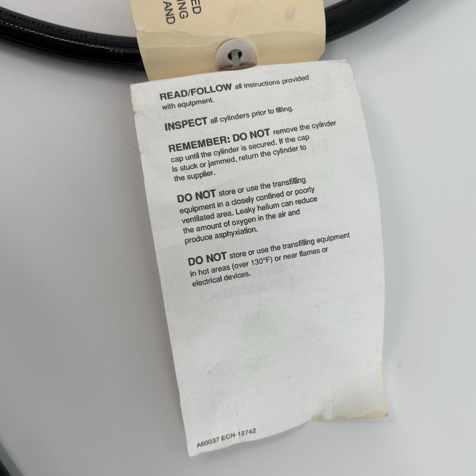 USG Helium Transfill Hose Assembly 36in Dual Gauges New With Inflator Read Ds