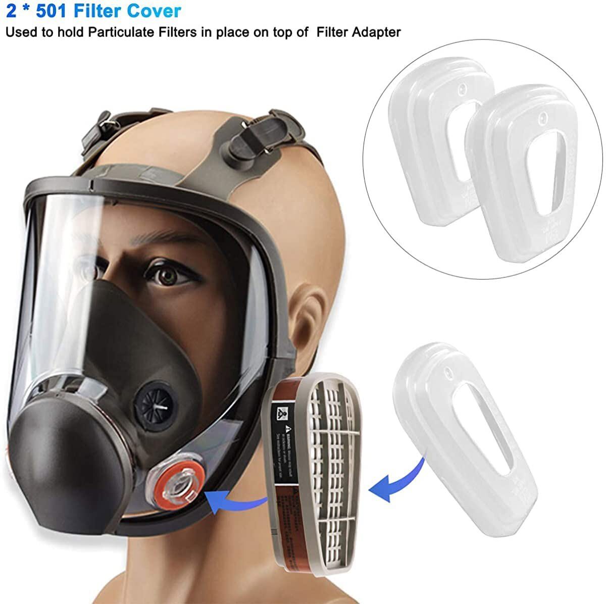 Full Face Respirator Gas Mask for Chemical Organic Vapors Dust Painting Spraying