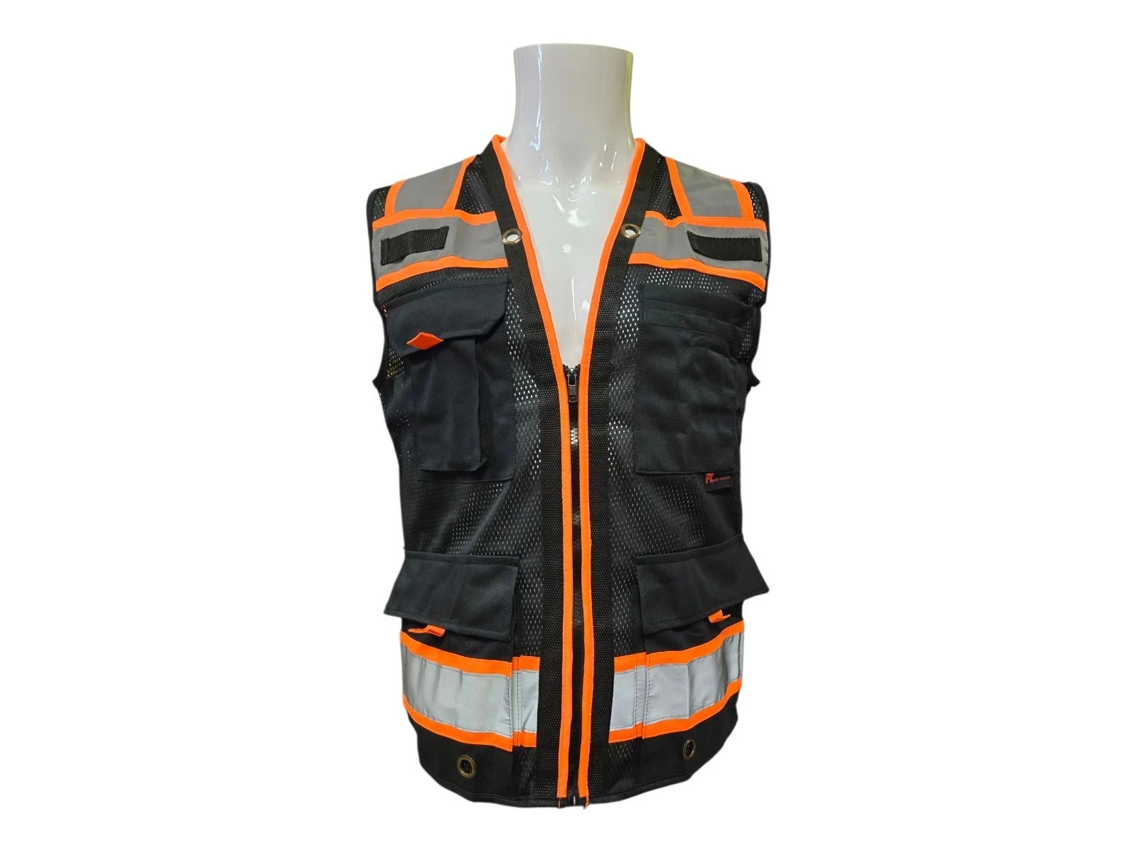 Black Hi-Vis Safety Vest With Plan/TABLET Pocket, All sizes available