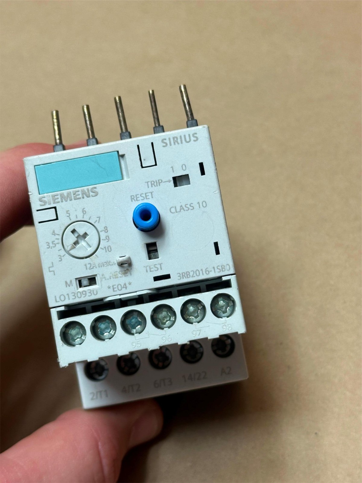Siemens 3RB2016-1SB0 Overload Relay 3-12A