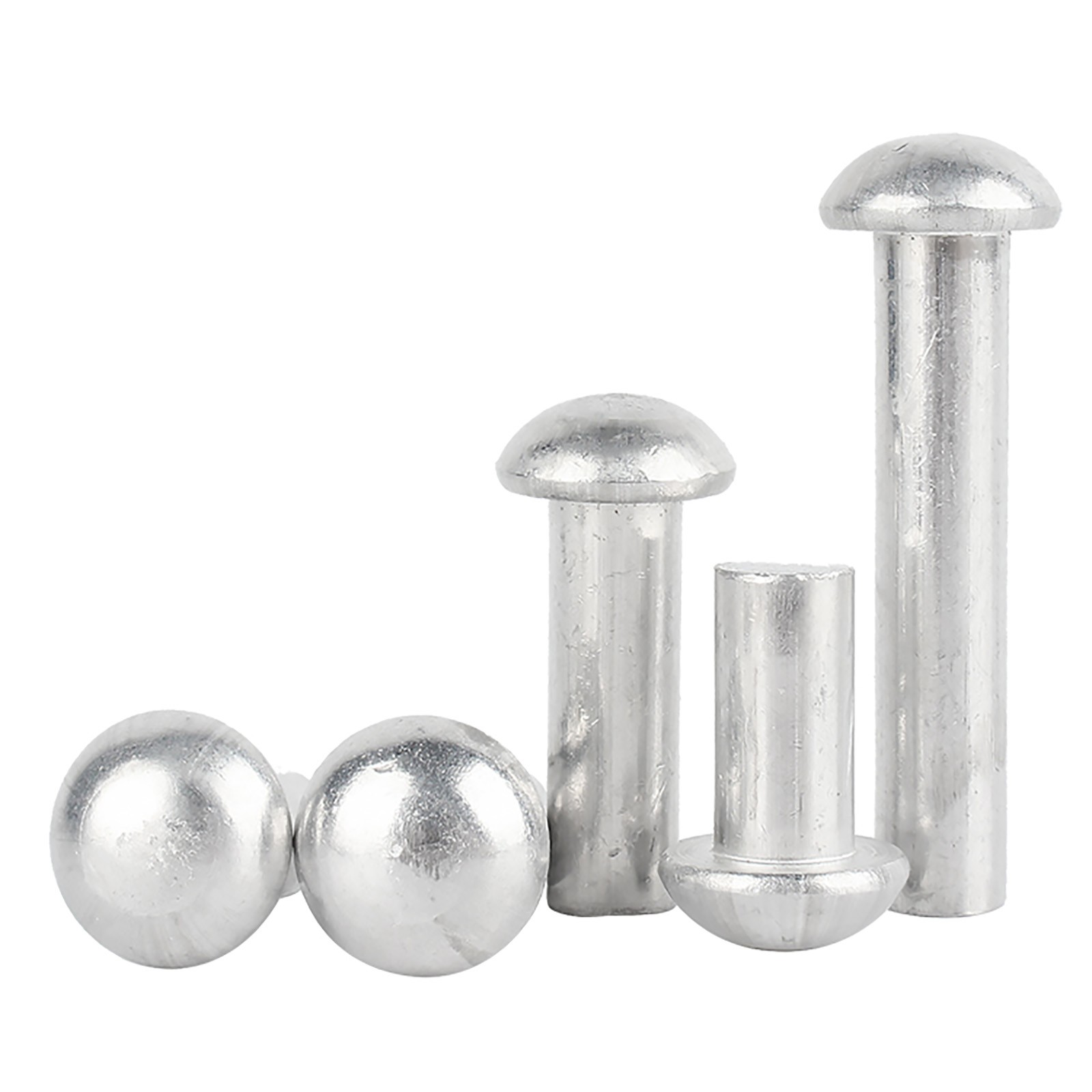 Solid Aluminium Round Head Rivets DIN 660 Dome Pan Rivets M2 M2.5 M3 M4 M5 M6 M8