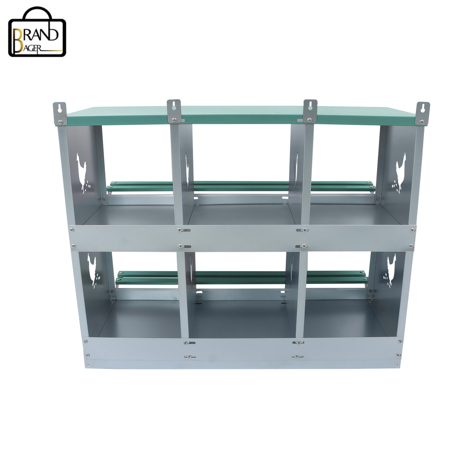 High Quality Material 6 Compartment Chicken Nesting Boxes Metal Poultry Nest Box