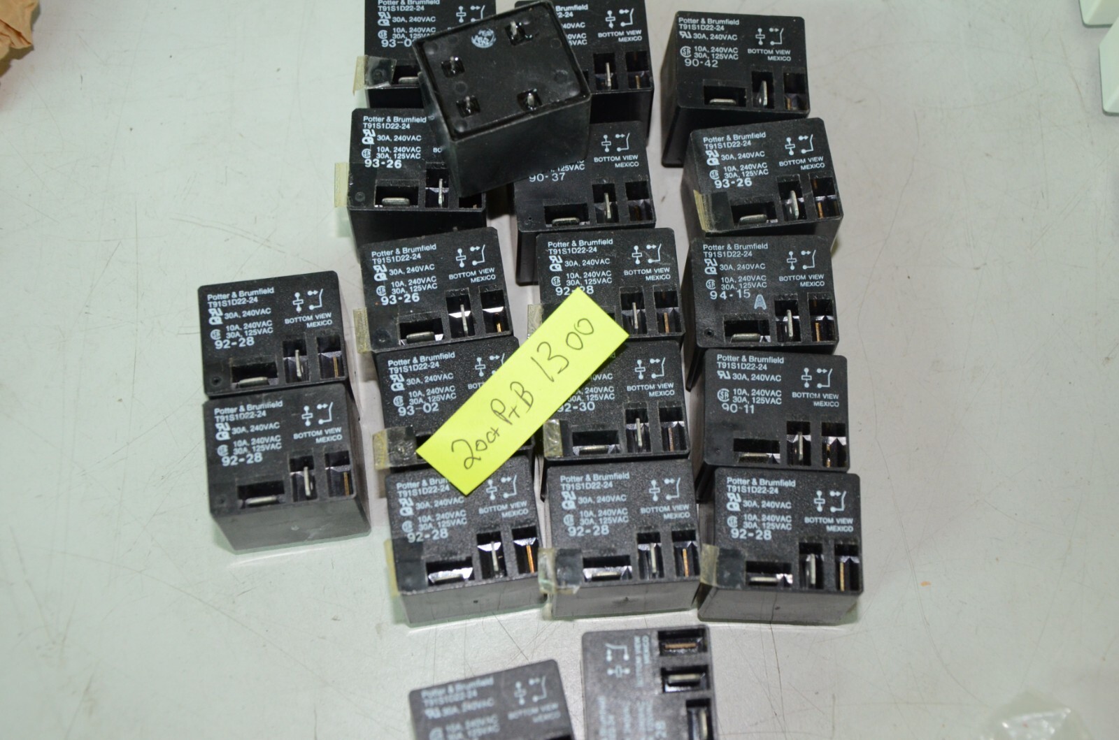 Potter & Brumfield T91S1D22-24 Relays 17 Qty Lot New Open Box 3 Used