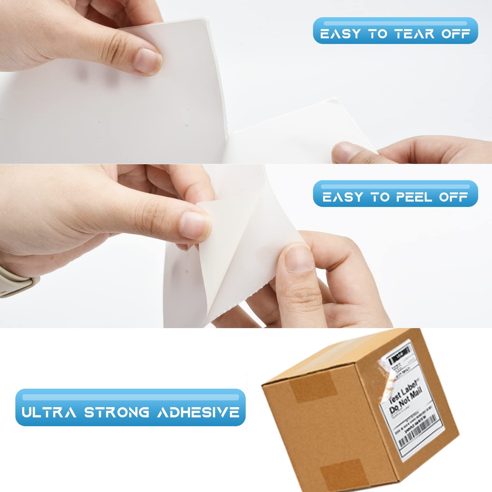 MFLABEL 4×6 Thermal Shipping Labels – 2 Rolls of 250 Labels/ Rolls, White