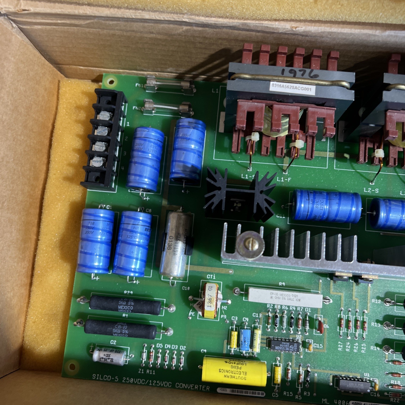 GENERAL ELECTRIC 4006L4116AA G001 SILCO-5 250VDC/125VDC CONVERTER BOARD Nos
