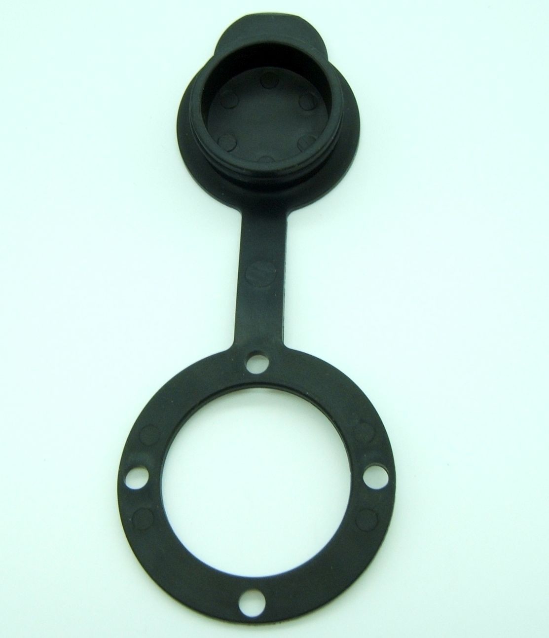 Flanged Power Inlet Rubber Waterproof Flip Cover 1.73″ Cap 2 Pole 110V 15A 5278