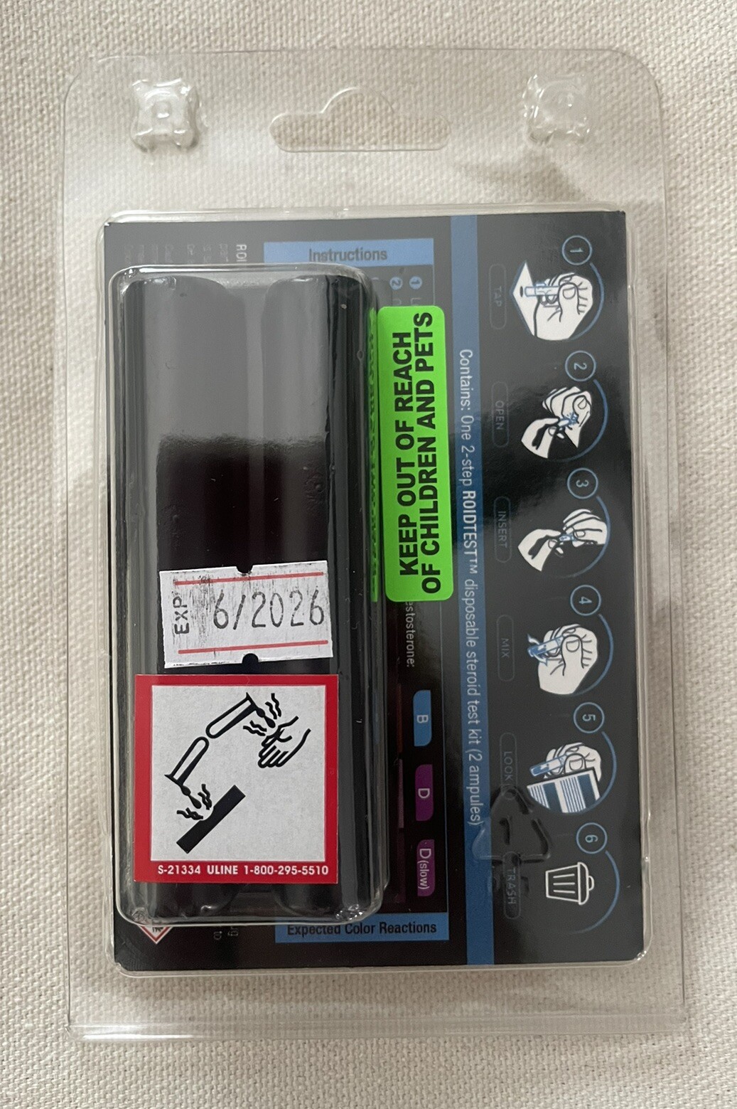 Roidtest Testosterone Testing Kit Unopened