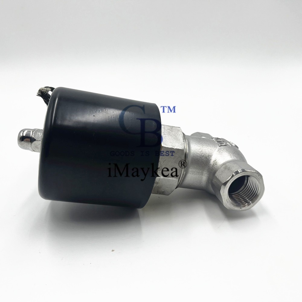 AC110V 1/2″ BSP SS304 High temperature Steam Solenoid Valve NC PTFE Sealing