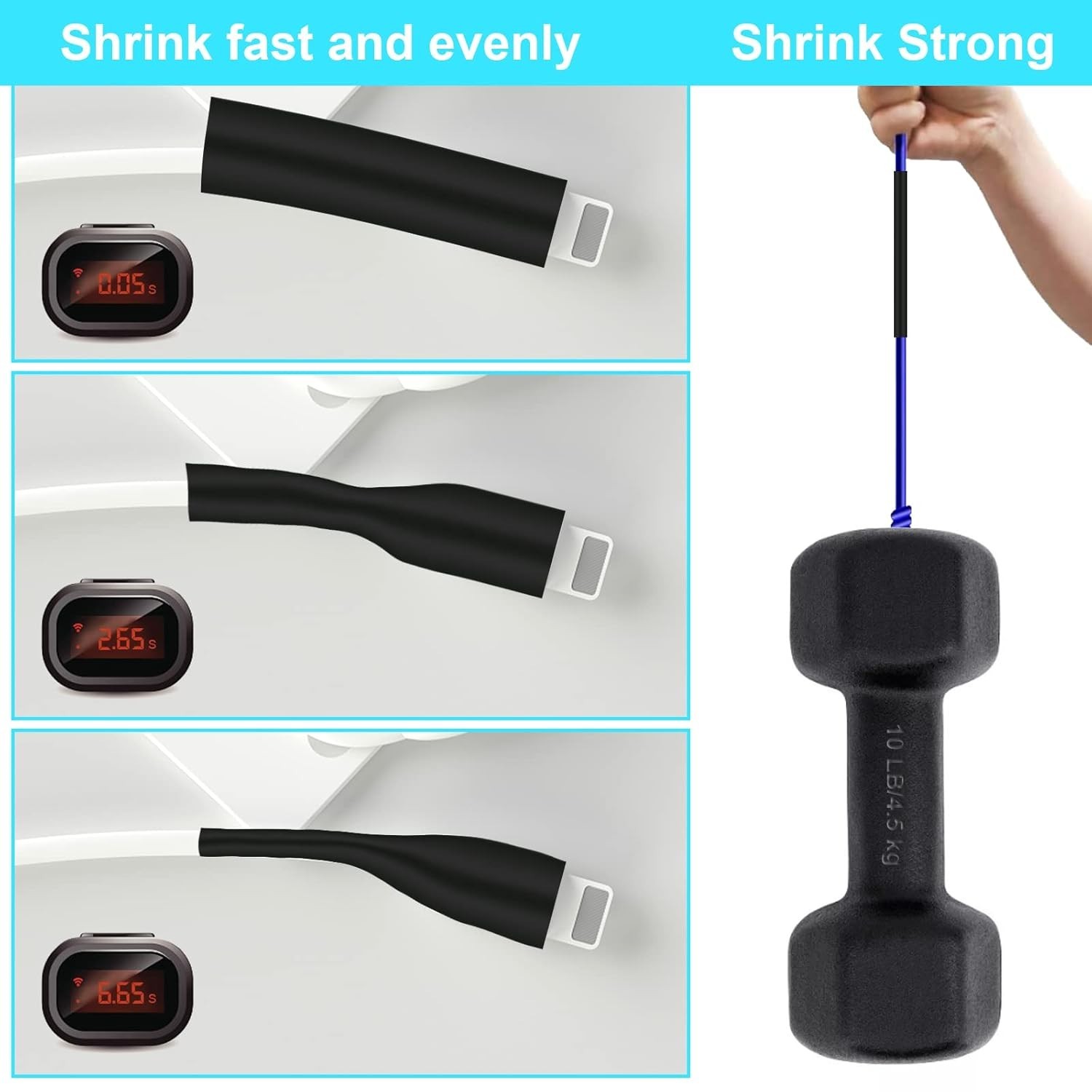 127 or 900 PCS Wire Heat Shrink Tubing Kit Marine Grade Wrap Premium Black NEW