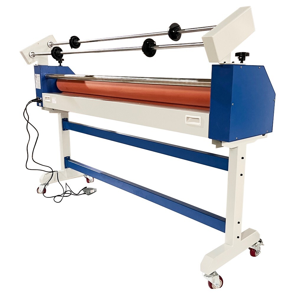 51in Semi-auto Cold Laminator Cold Roll Laminating Machine withSelf-Removing110V