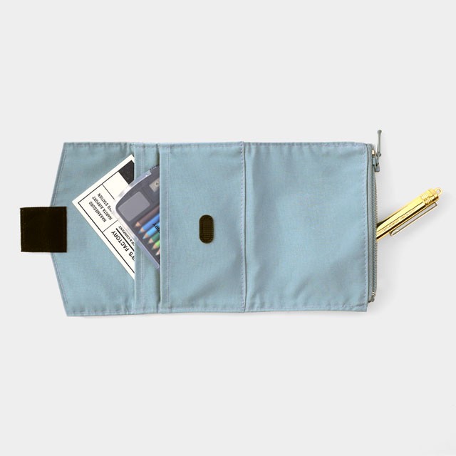 Traveler’s Company TO&FRO Passport Size Zipper Case Blue Gray Japan
