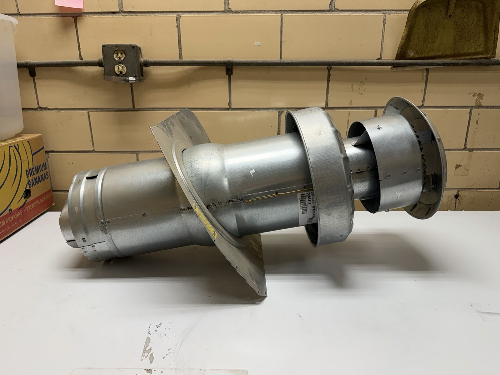 NEW (Slightly Bent As Shown) Roof Jack 91-102” Floor Flange PN: 4000.7121