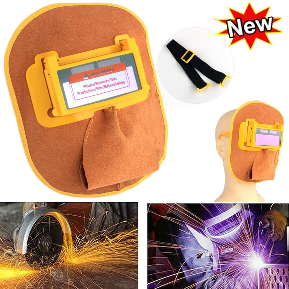 Solar Auto Darkening Filter Lens Welder Leather Hood Welding Helmet Mask NEW