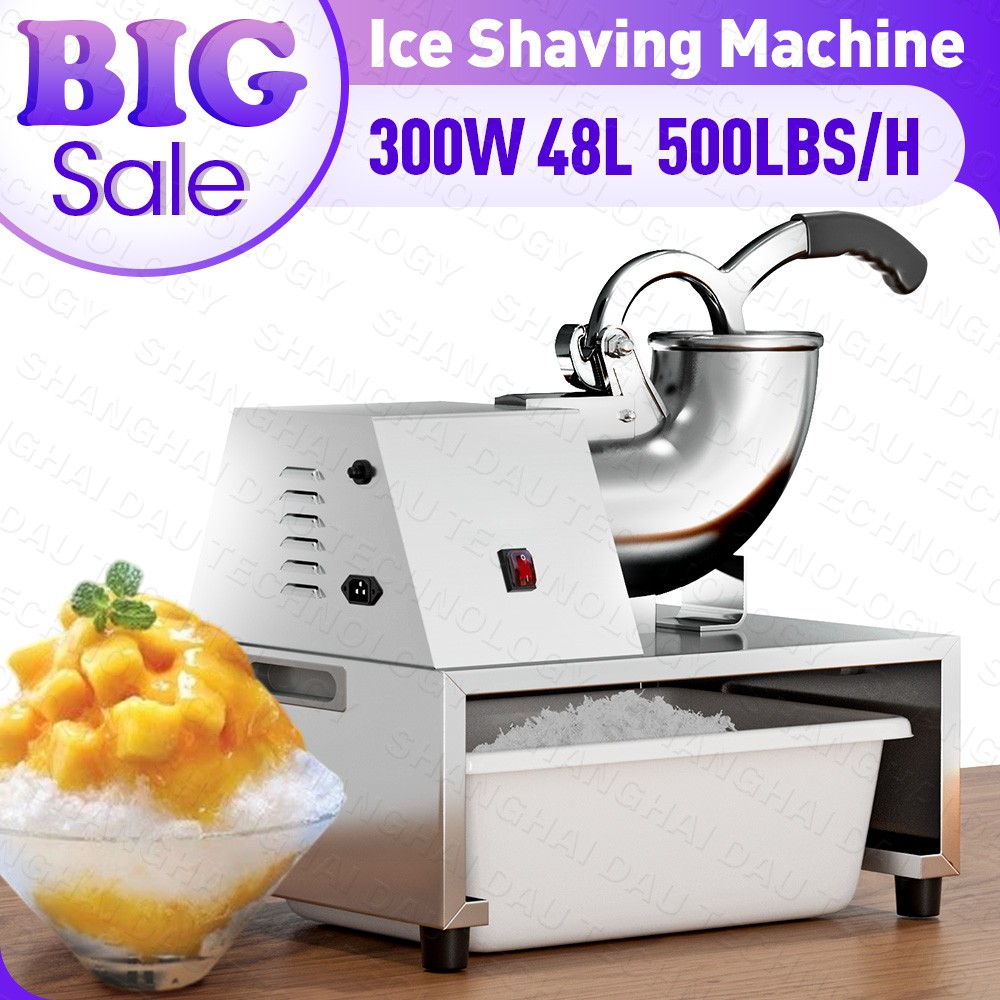 Efficient 500LB/H Ice Crusher Shaved Ice Machine,Ice Shaving Machine for Parties