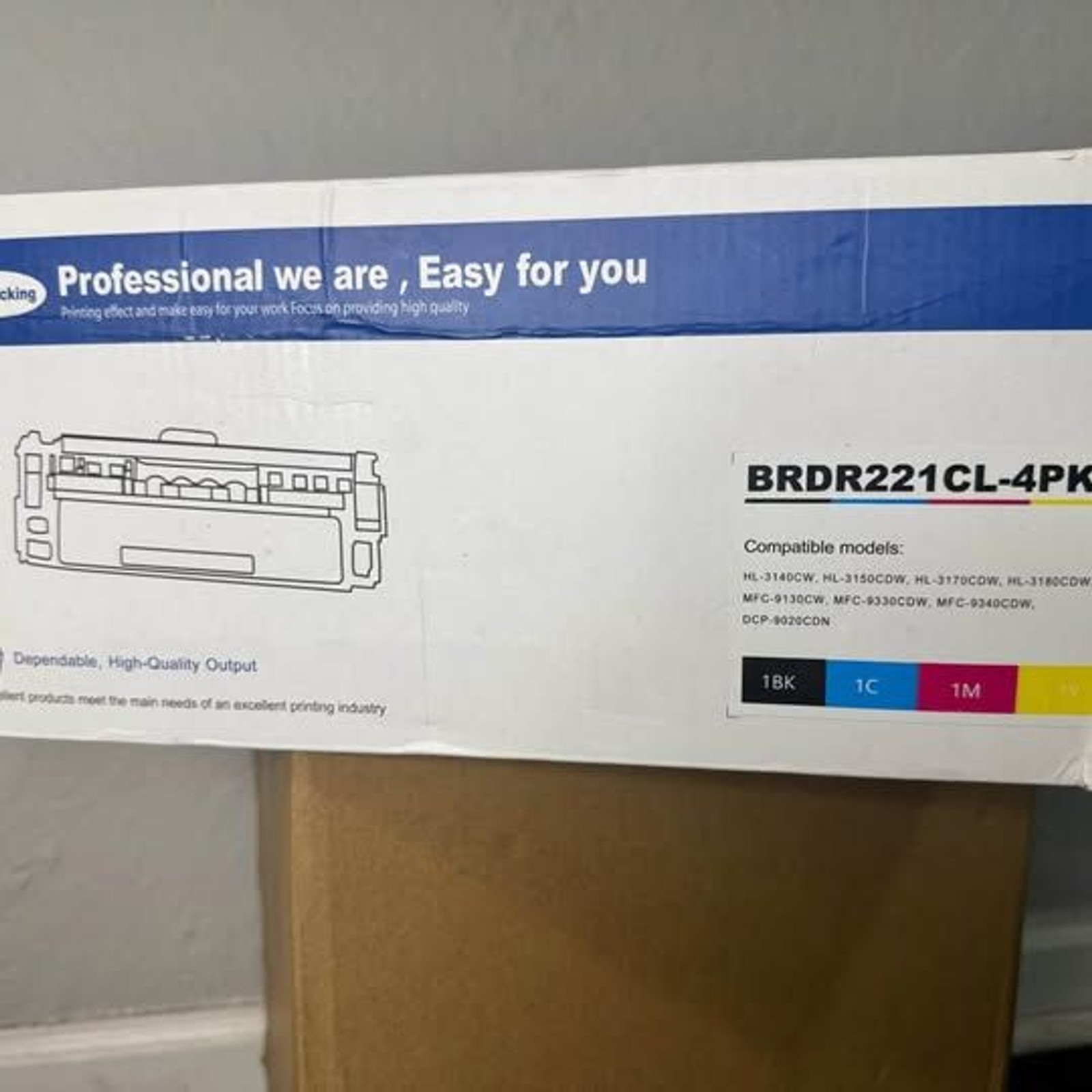 4PK Toner Cartridge Set for Brother Printers (BRDR221CL)