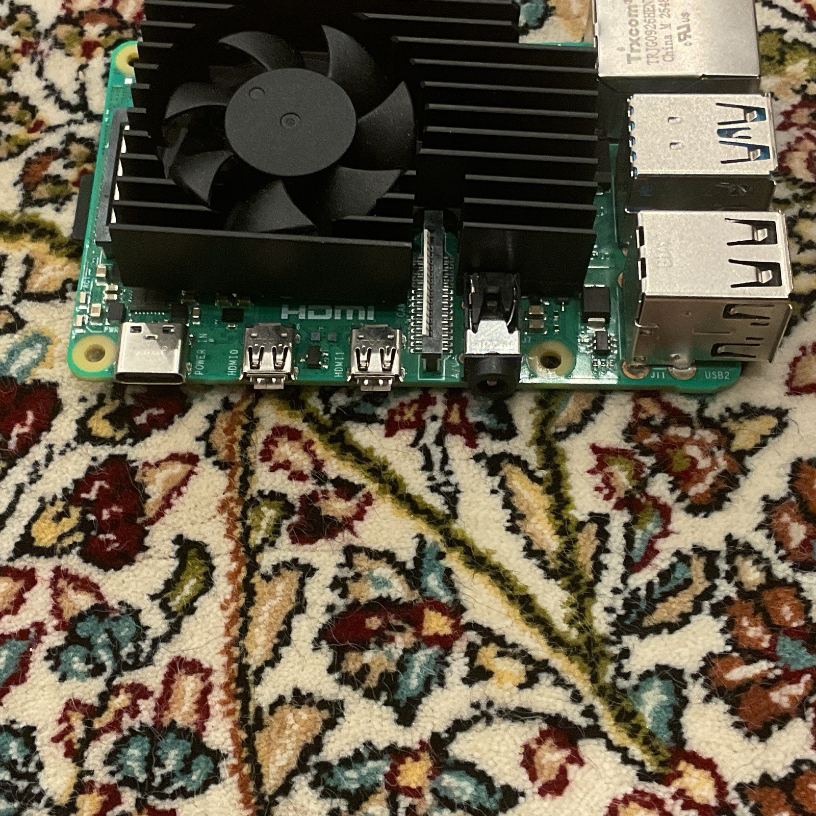 Raspberry Pi 1GB RAM Single Board Computer w/ Heatsink Fan, 16GB SanDisk microSD