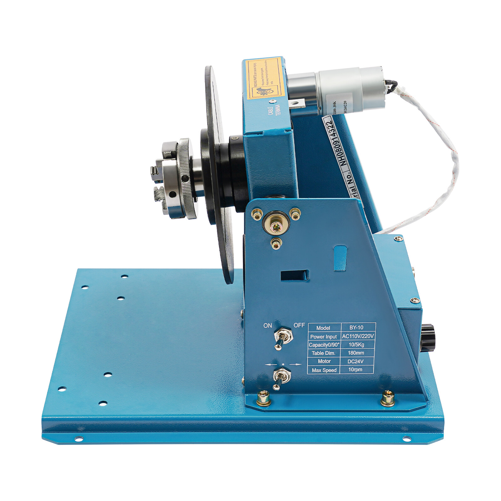 Small Workpieces Rotary Welding Positioner Turntable Table Blue 10W DC24V AC110V