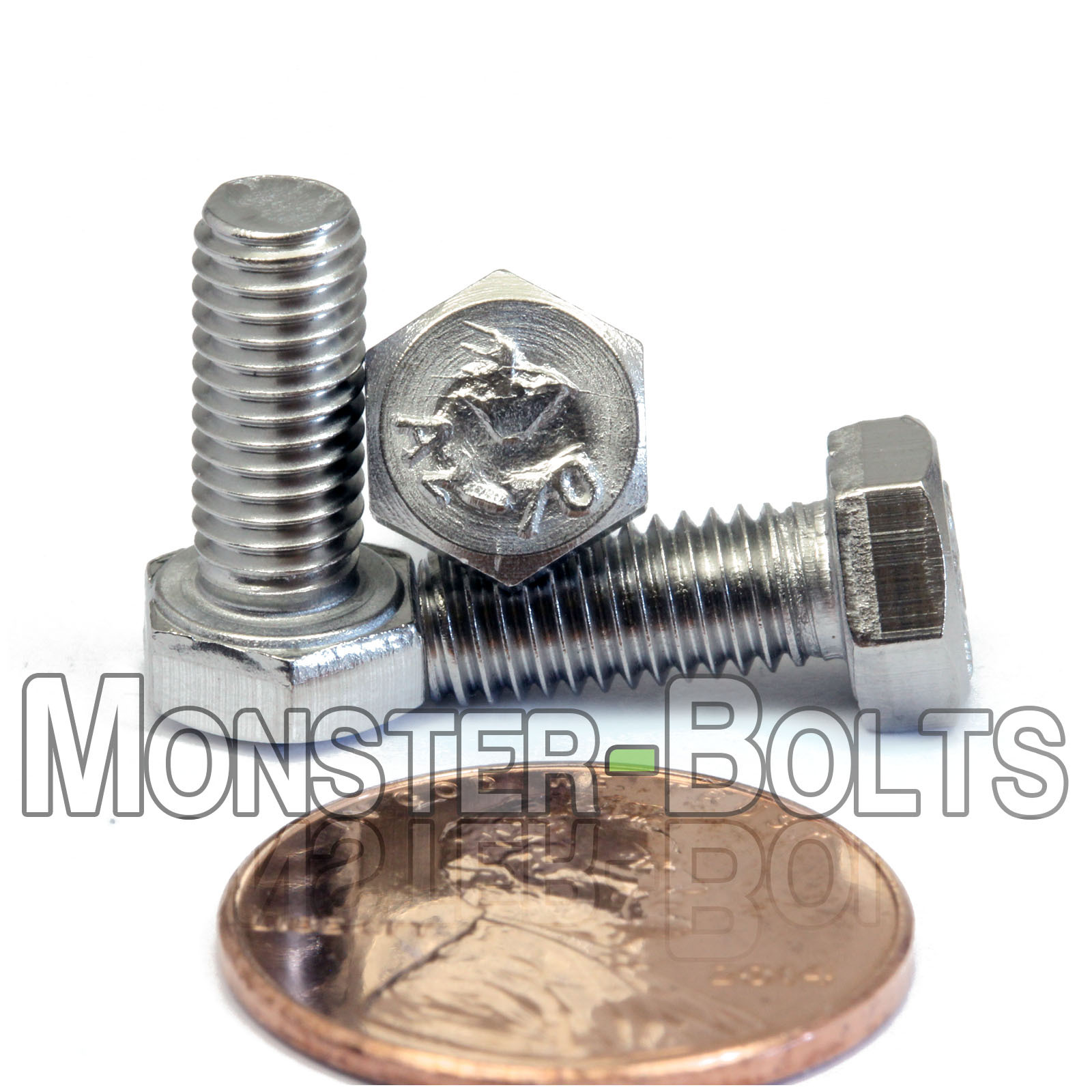 M5-0.80 x 10mm Stainless Steel Hex Cap Bolt / Screw, Coarse DIN 933 Tap A2 18-8