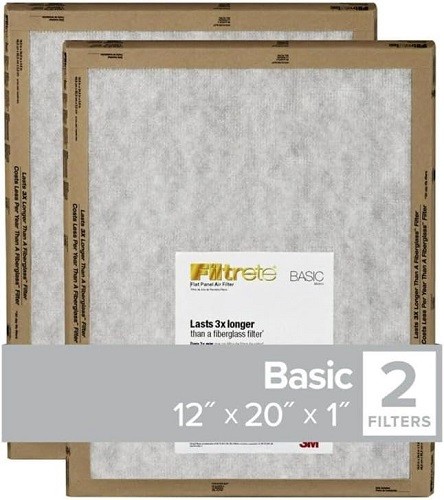 Flat Panel Air FIlter FPL19-2PK-24, 12in x 20in x 1in – (Pack of 24)
