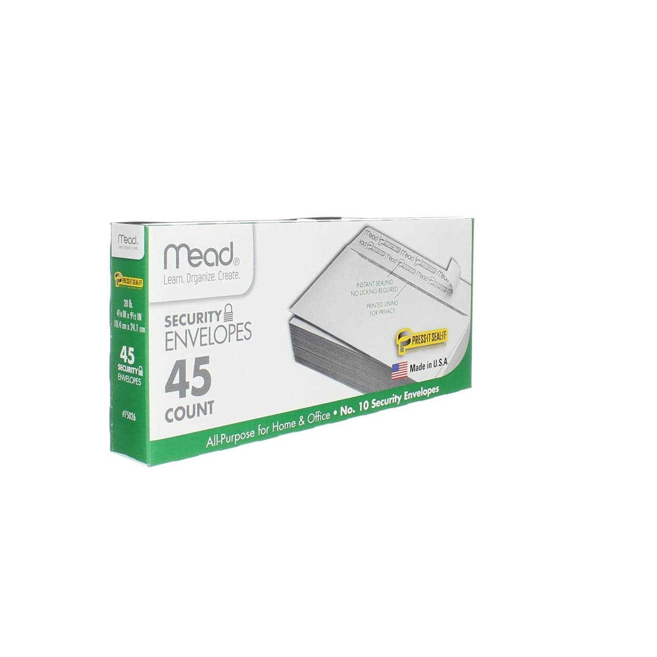 Press-it Seal-it No.10 Security Envelopes, 4.125 x 9.5-Inches, White, 45 Coun…