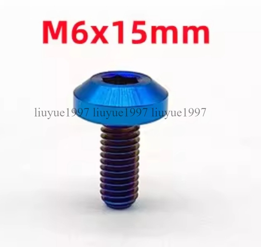 Titanium Bolt M6 M8 Hex Head Ti Screw for Bike Motorcycle 12 15 20 25 30 35 40mm