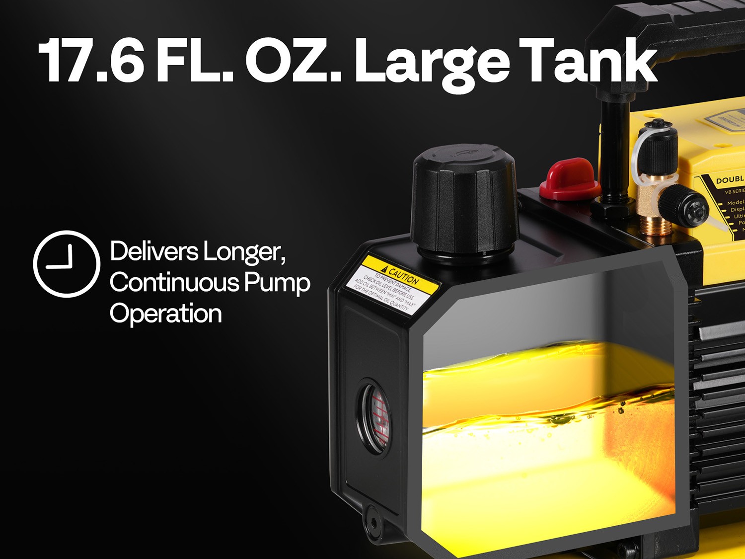 5CFM 1/2HP Dual Stage HVAC AC Vacuum Pump for R410A R134A R22 with 2 Oil Bottles