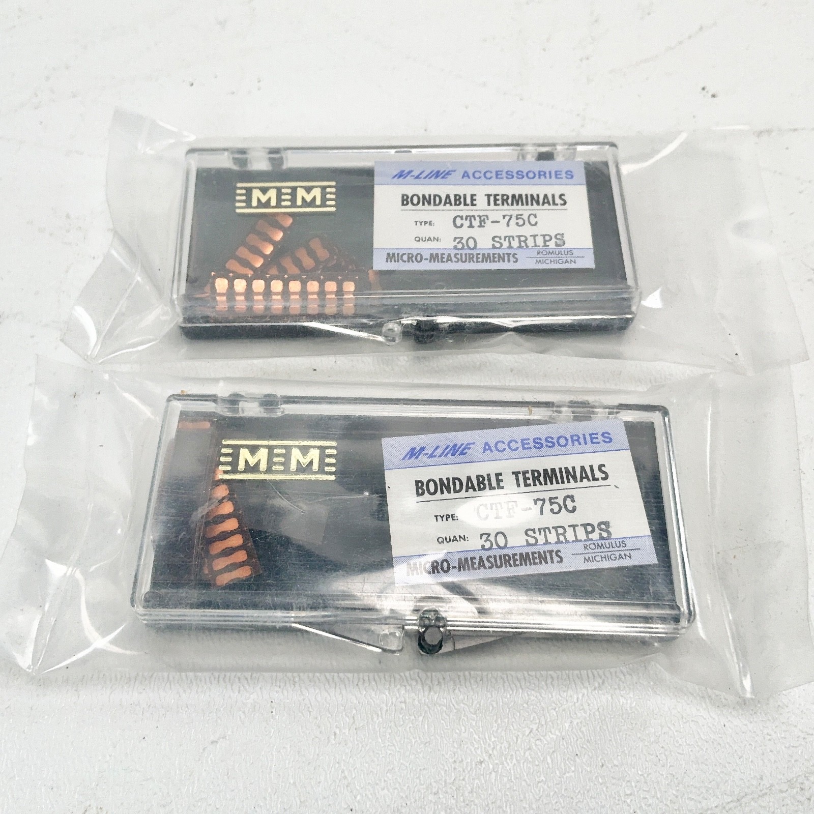 Micro‑Measurements CTF‑75C Vintage Bondable Terminals M-Line 30 Strips NOS