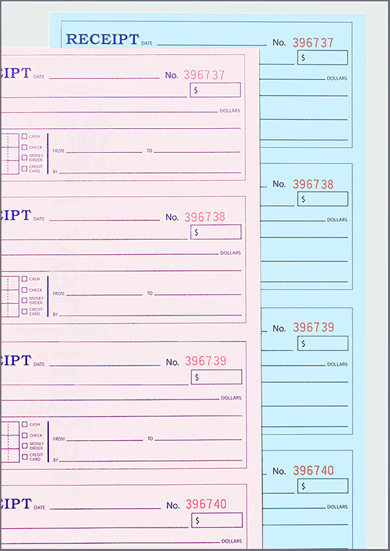 200 SETS Cash Rent Receipt Book 2Part Numbered Duplicate Carbonless Money Record