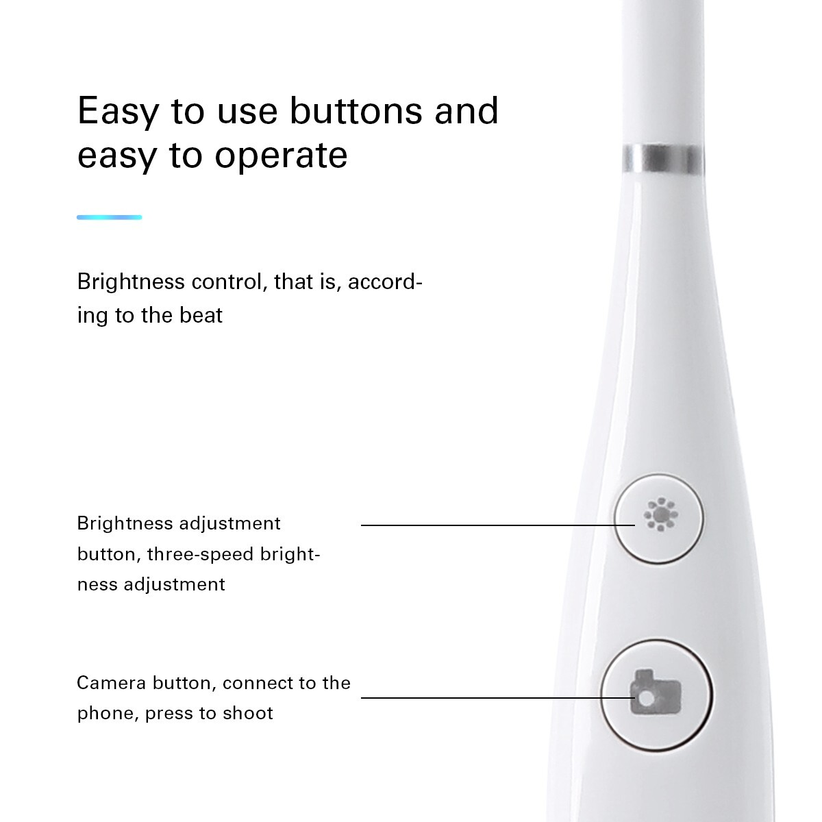 AZDENT Dental USB Intraoral Camera 8 LED Oral Endoscope 3-Speed Adjustment IPX5