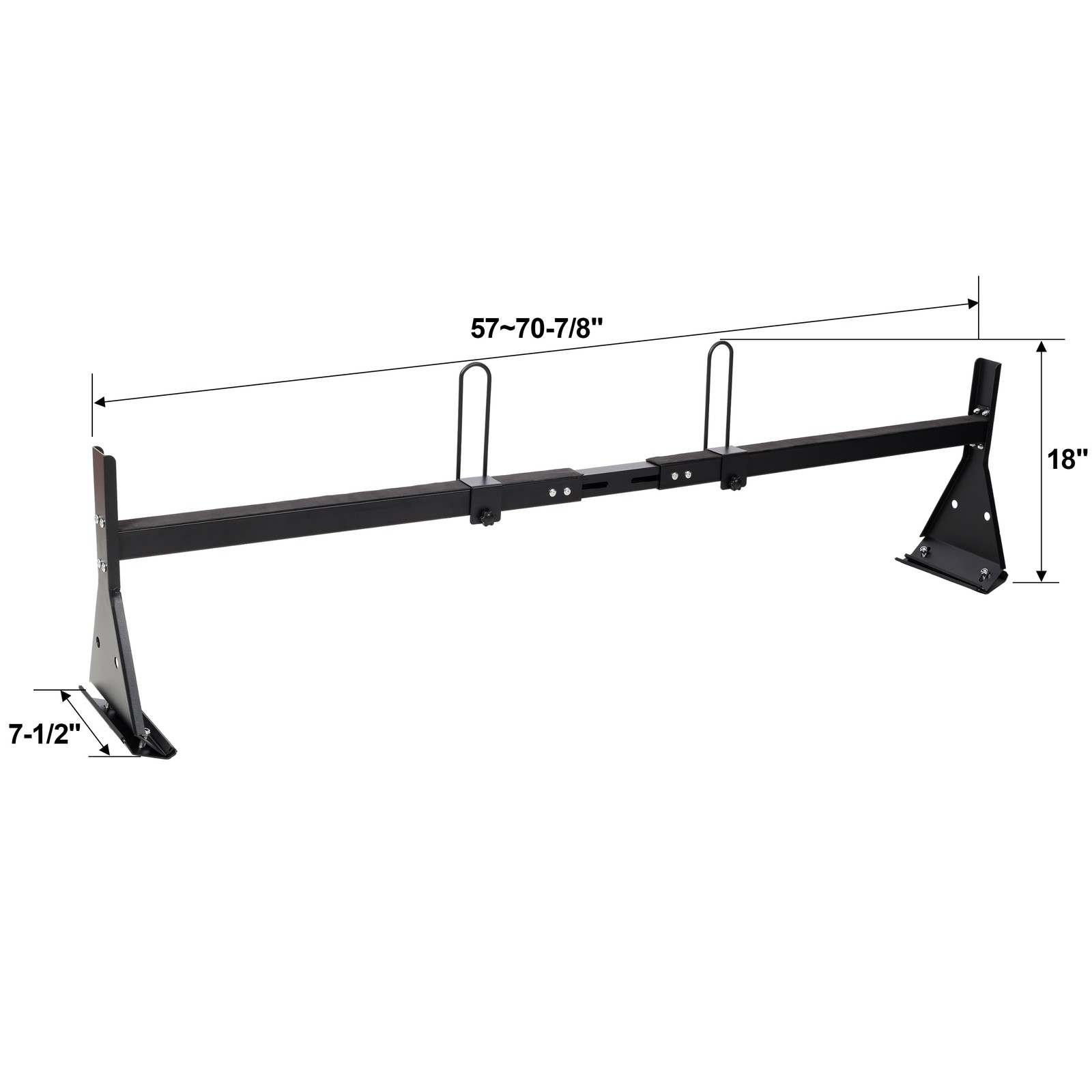 Ladder Roof Racks with Rear Roller, 3 Bars,800 lbs Capacity Heavy-Duty