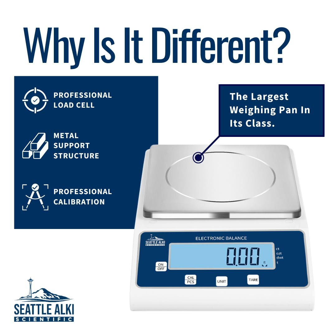 Seattle Alki Scientific Analytical Precision Scale 2000G X 0.01G, Grams, Pounds,
