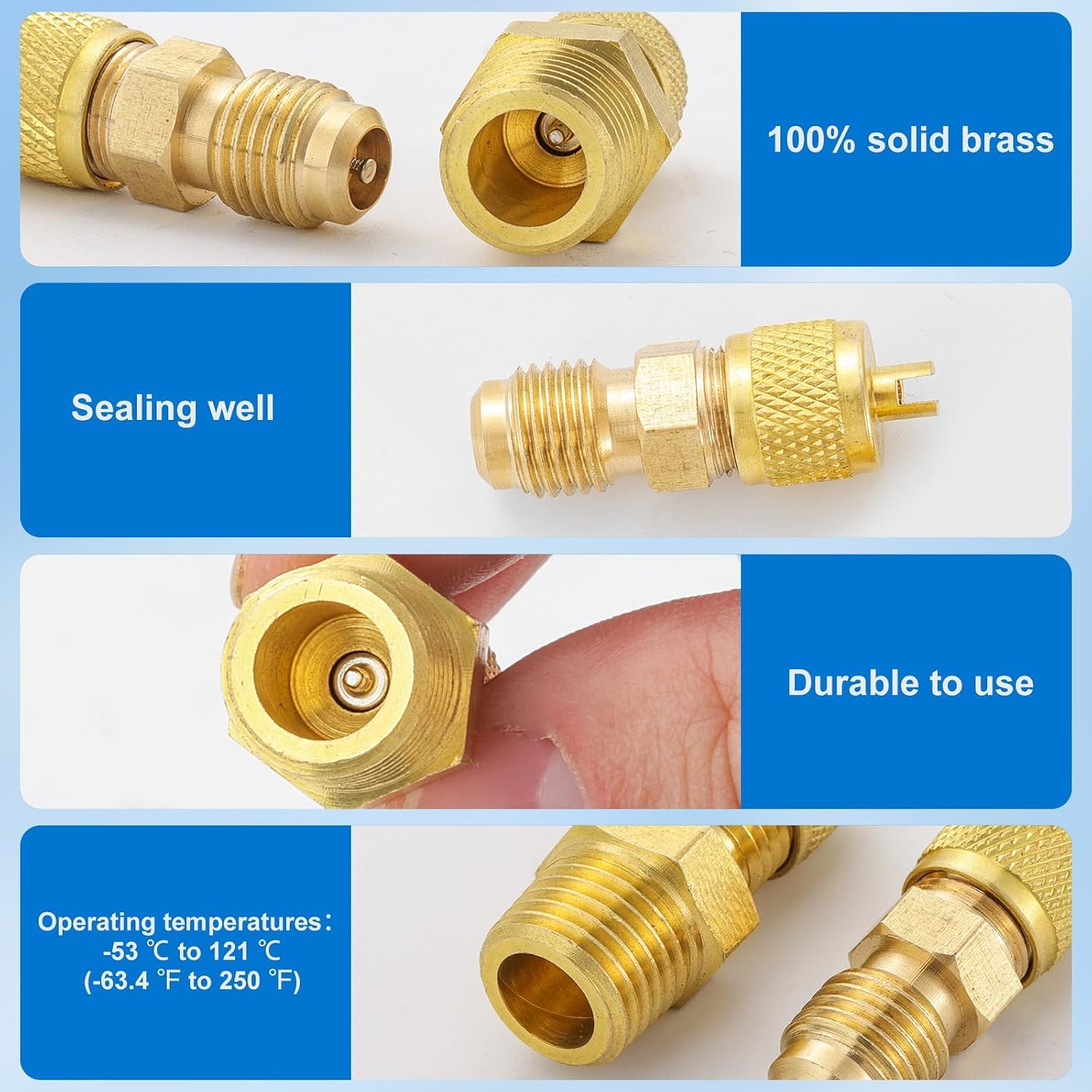 Brass 1/4 SAE Flare to 1/8 NPT Male Pipe Fitting Brass Adapter