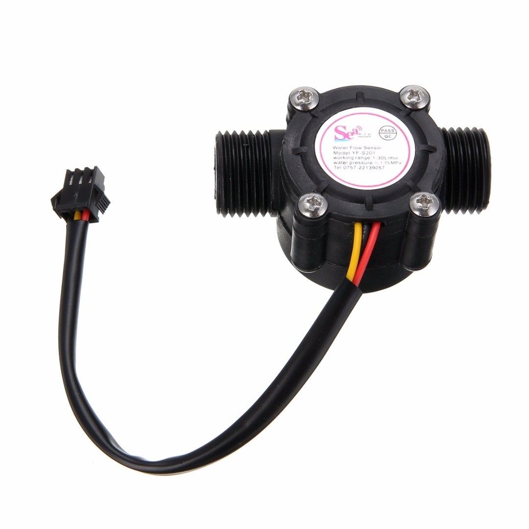 Water Flow Sensor G1/2″ Water Flow Hall Sensor Switch 130L/min 1.75MPa Flow M…