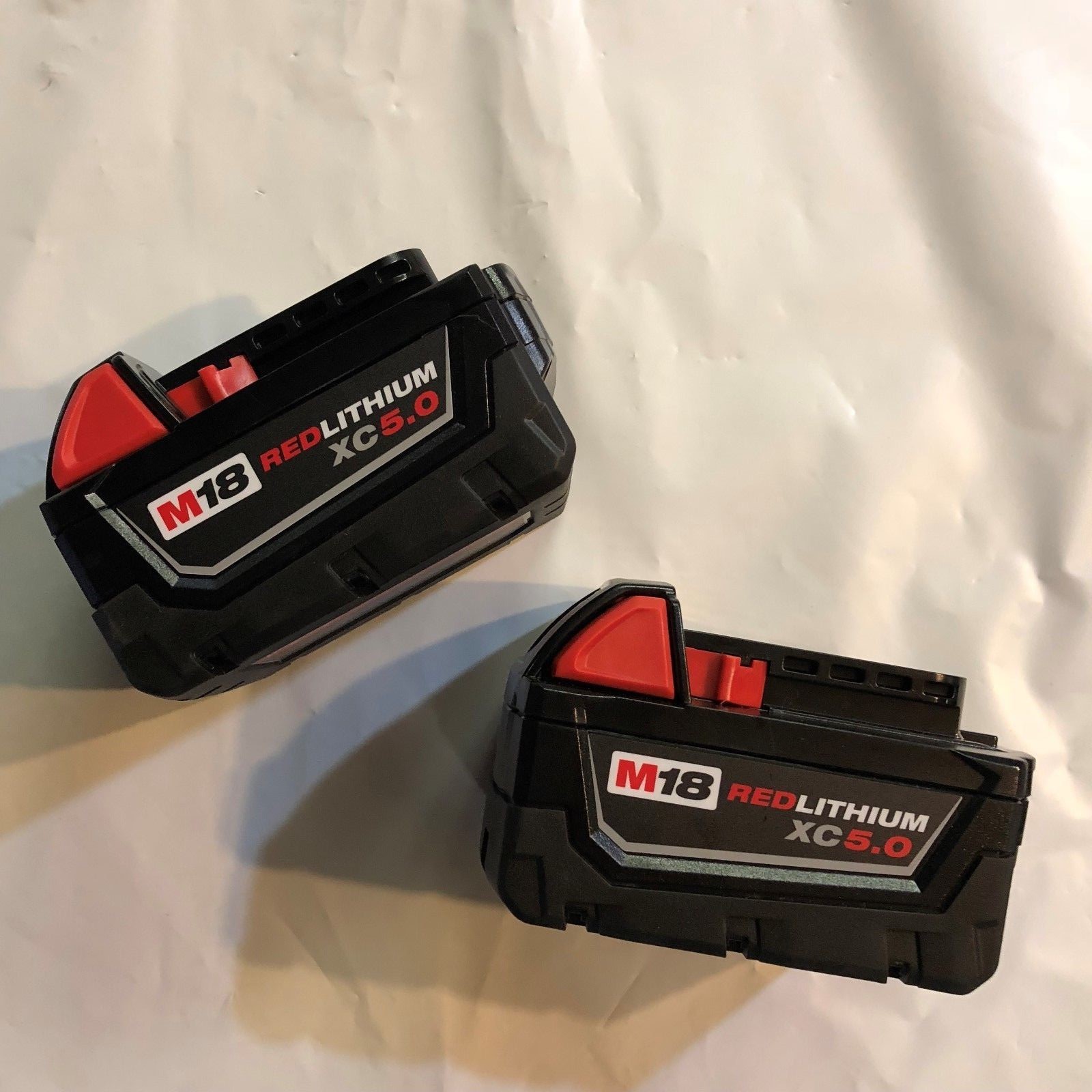 Genuine Milwaukee 2 pack M18 XC 5 amp 18V Battery 48-11-1850 NEW 48-11-1852