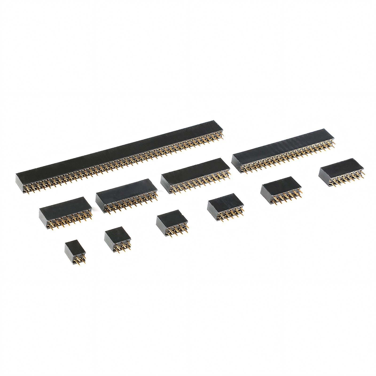 2.54mm 0.1″ PCB Header Vertical Female Socket Connector, Single / Double Row Pin