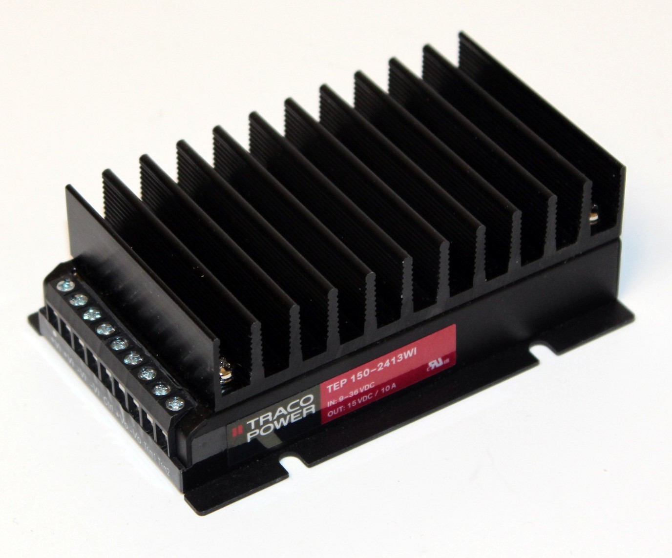 TRACO Power DC/DC Converter TEP 150-2413WI, input 9–36 VDC to 15 VDC, 150W, 10 A