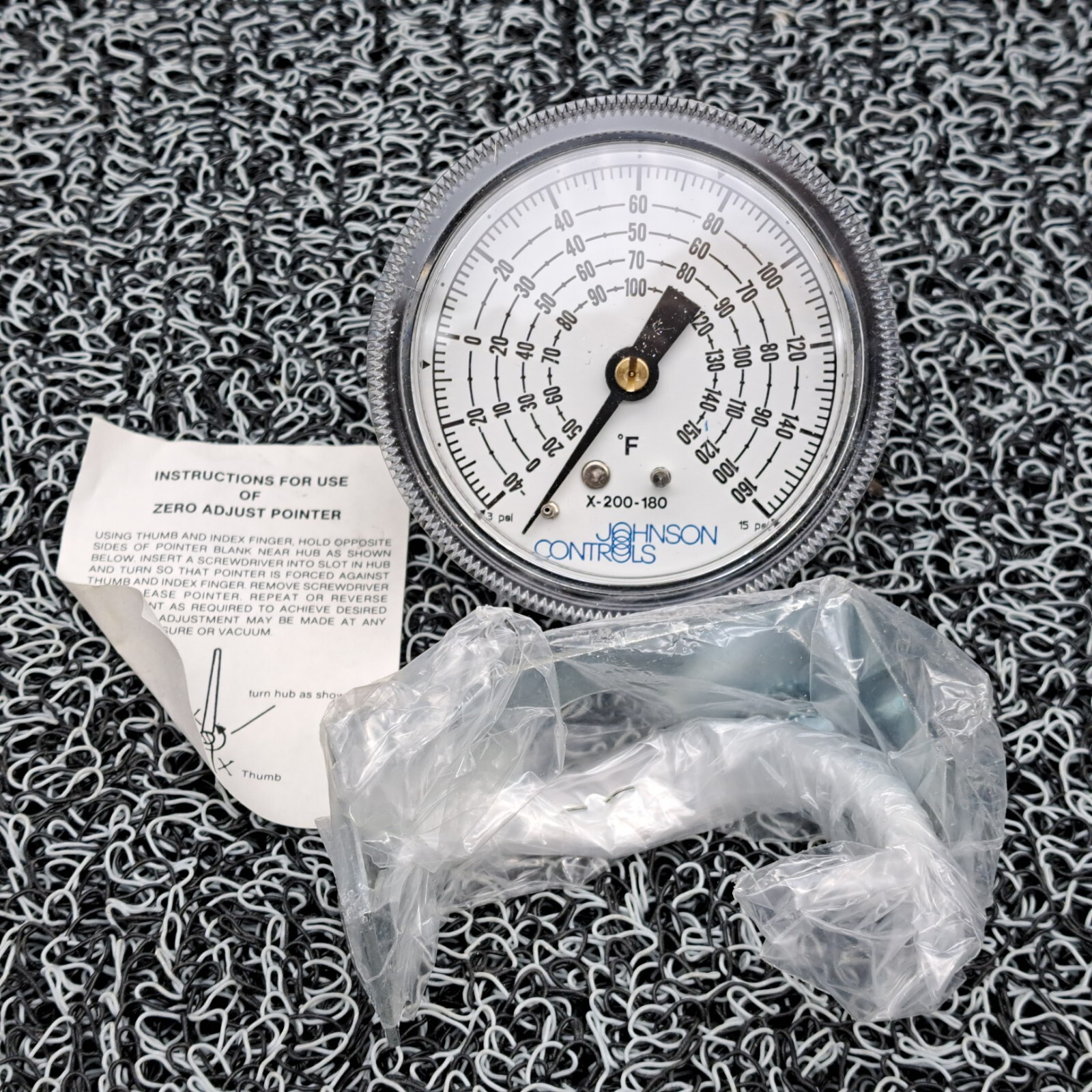 Johnson Controls X-200-180 Temperature Gauge, 2.5″, -40/160F, 0/100F