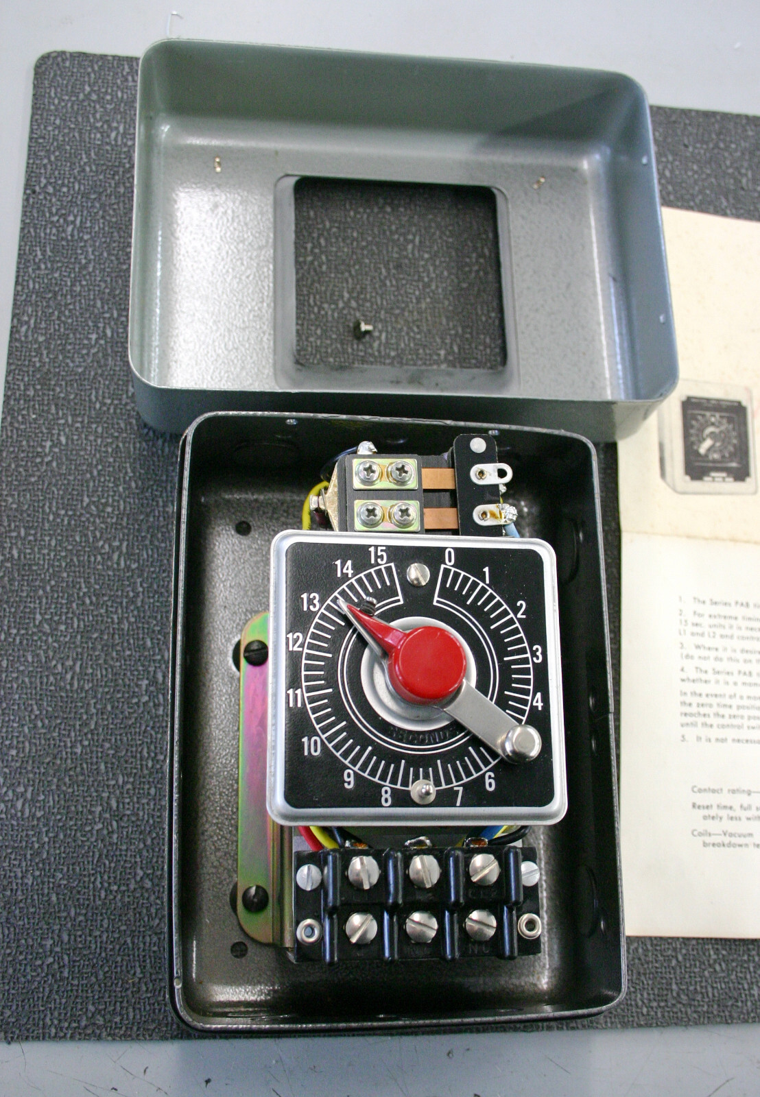 Singer Industrial Timer PAB-15S with Type K Housing 0-15 Seconds 1500 Watt Timer