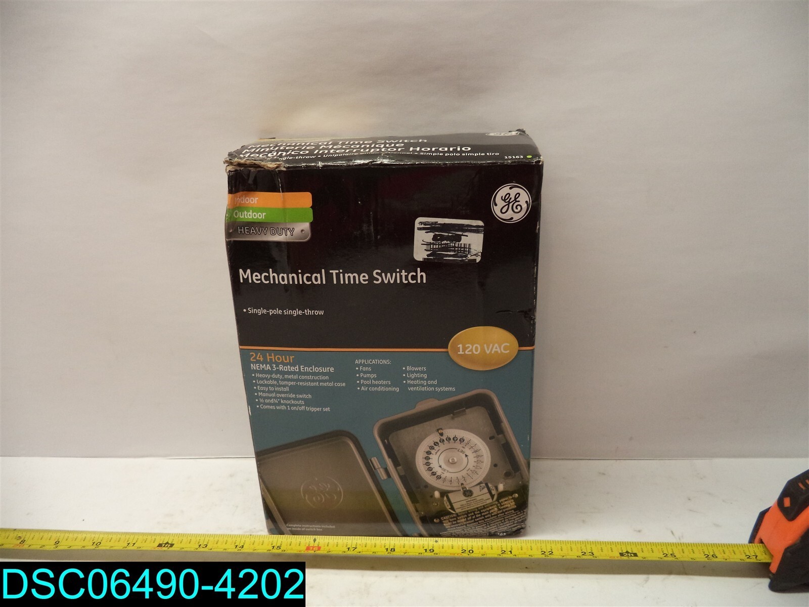 GE Indoor/Outdoor 24-Hour Heavy Duty Mechanical Time Switch 120 VAC 043180151636
