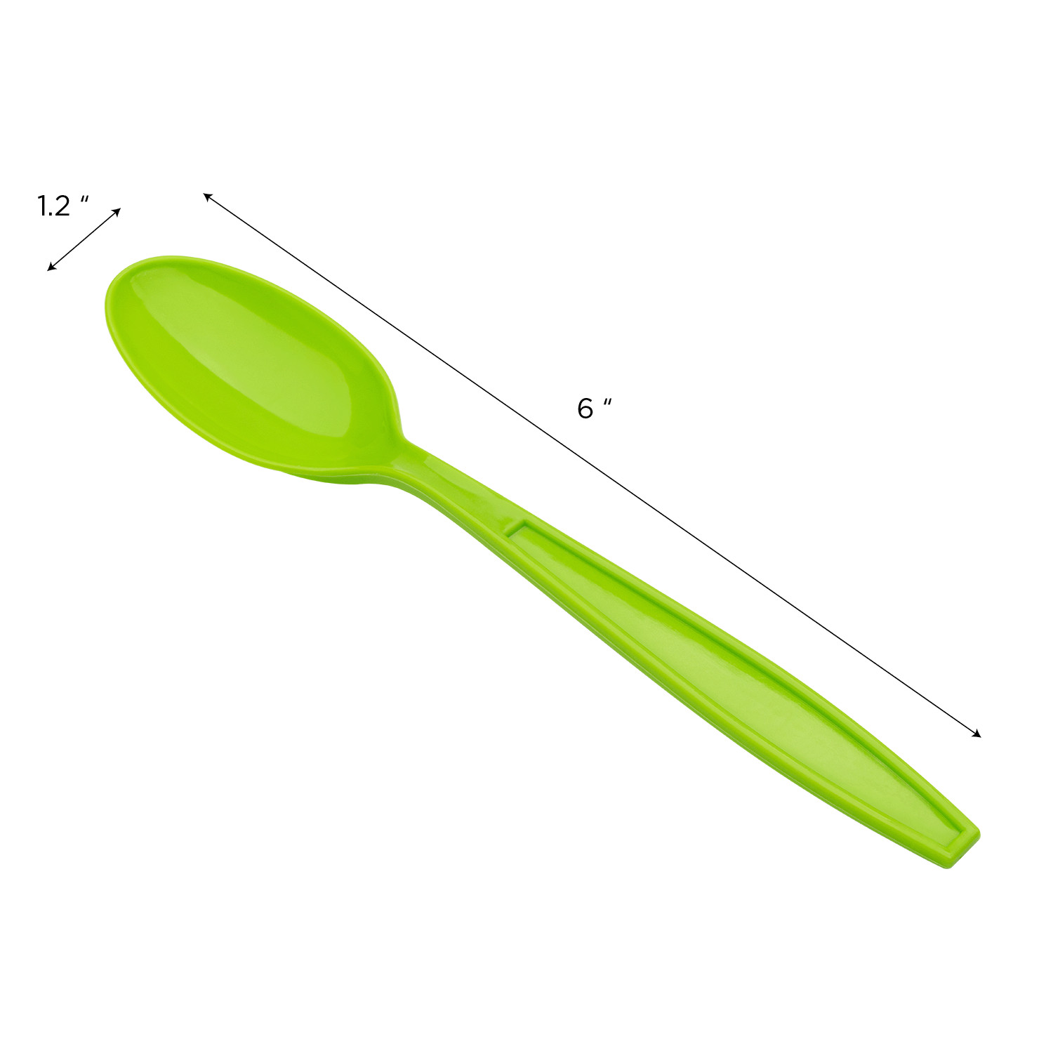 Karat PP Plastic Extra Heavy Weight Tea Spoons – Green – 1,000 ct, U2033 (Green)