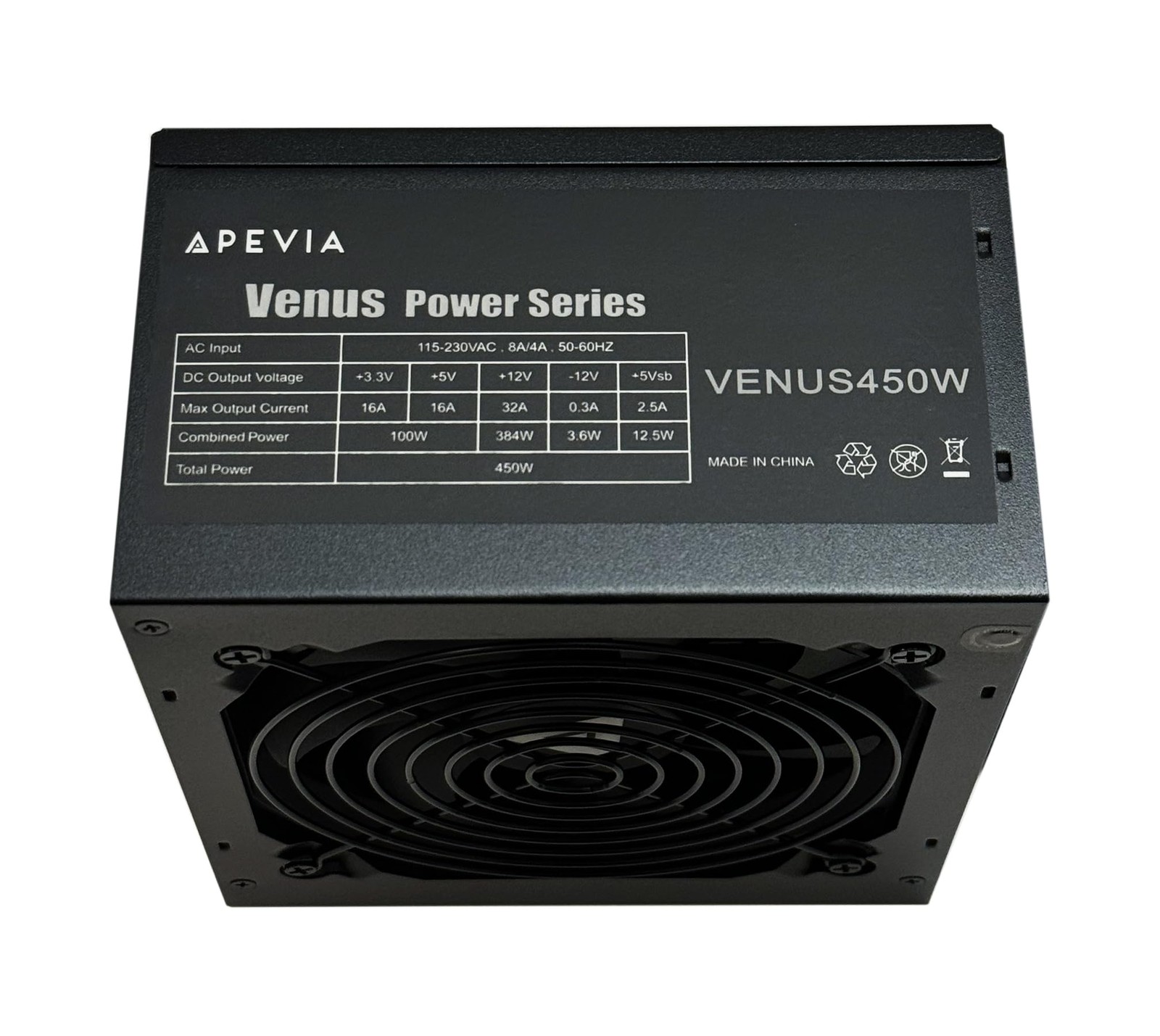 APEVIA VENUS450W 450W ATX Power Supply with Auto-Thermally Controlled 120mm…