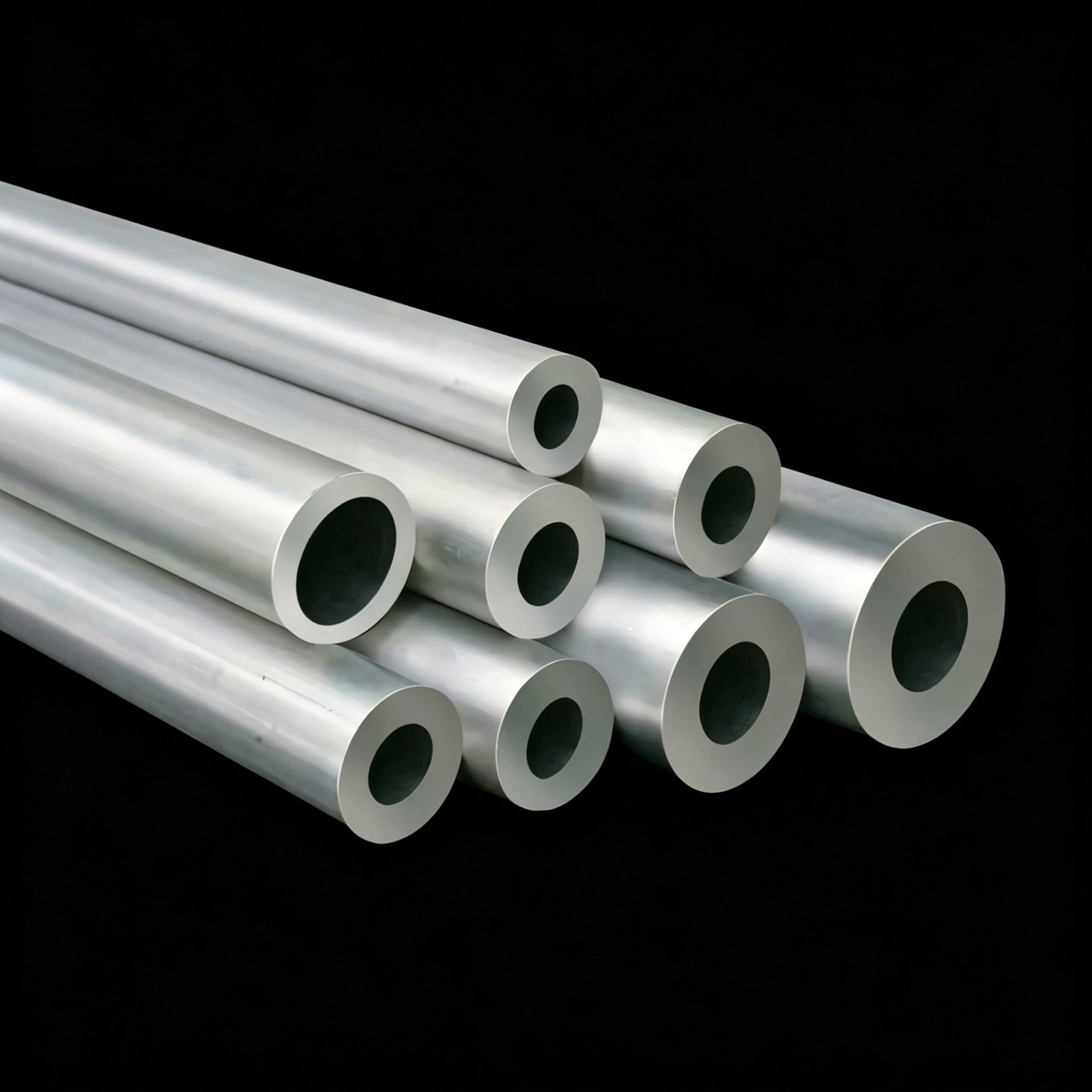 Aluminium Round Tube Pipe 0.2mm 0.5mm 1mm Wall Thickness, Length 300mm 6063T6